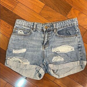 Billabong Jean Denim Shorts Distressed Ripped Size 25 0